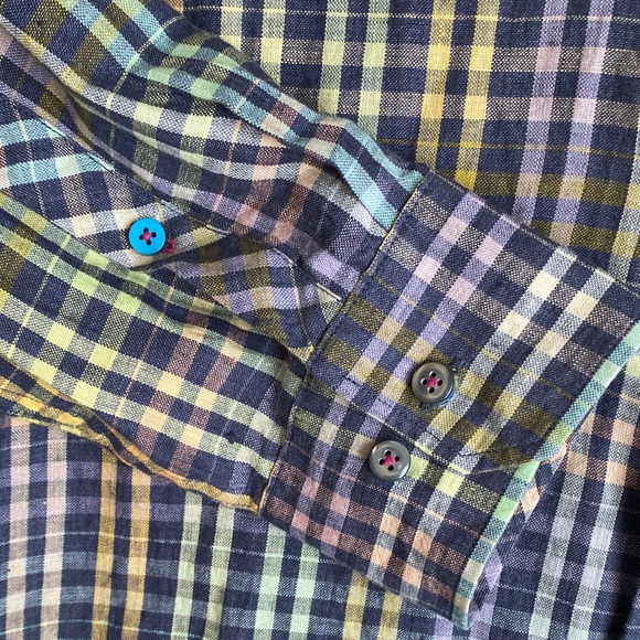 Tommy Bahama Multicolor Plaid Button Down Shirt - Picture 4 of 11